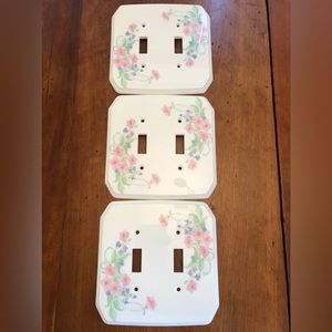 3 Vintage Acrylic Switch Plates Made in Canada Like New Condition